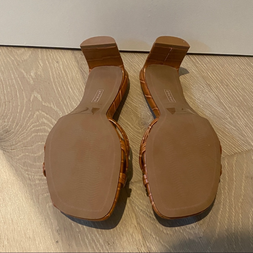 Never Worn Steven Ophelia Slides - Cognac Croc - image 4